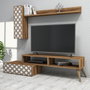 Hanah Home Mueble de TV Planet Nogal y Blanco